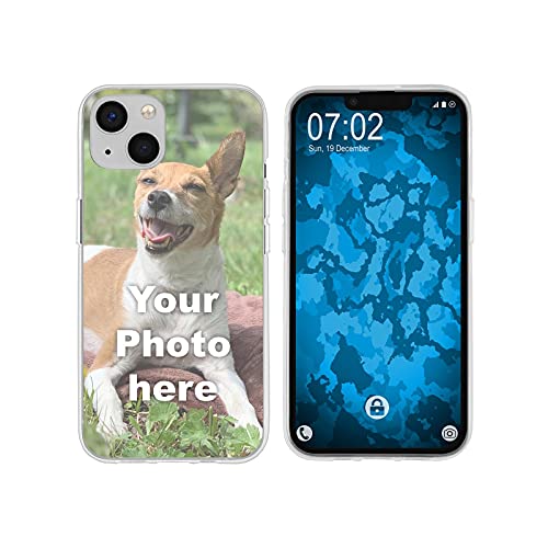 PhoneNatic Case kompatibel mit iPhone 13 Personalisierte Handyhülle Clear zum selbst gestalten mit...