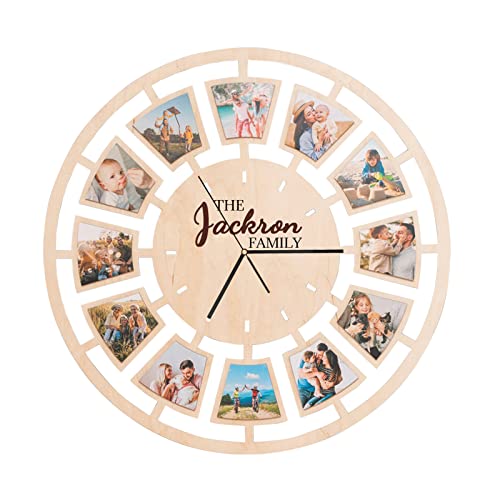 RUILOGOD personalisierte wanduhr mit Foto wanduhr Holz wanduhr selbst gestalten Wand Dekorationen...