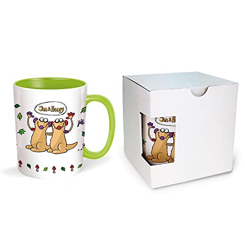 Trötsch Jan und Henry Tasse grün Kaffeetasse Teetasse Kindertasse (Jan & Henry): Kaffeetasse...
