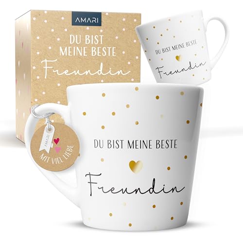 Amari® Freundin Tasse - Geschenk für die Beste Freundin - Dankeschön Tasse - Beste Freundin Tasse...