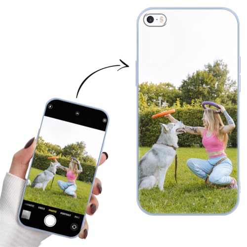 Yoedge Personalisierte Handyhülle für iPhone 16e Hülle Selbst Gestalten mit Eigenem Foto Bild...