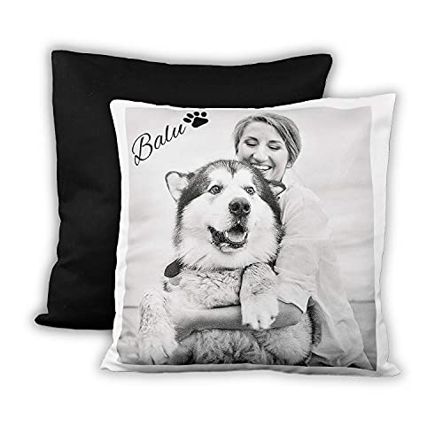 Isonio LOOXIS Kissen mit eigenem Foto und Text Bedruckt - Fotokissen 40x40 selbst gestalten...