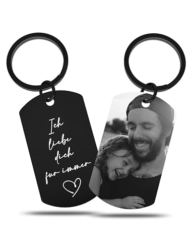 Meinearmbänder Personalisierter Schlüsselanhänger mit Bild & Gravur | Personalisierte Geschenke |...