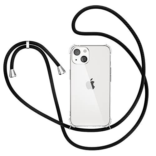 XTCASE Handykette für iPhone 13 Hülle, Smartphone Necklace Handyhülle mit Band Transparent...