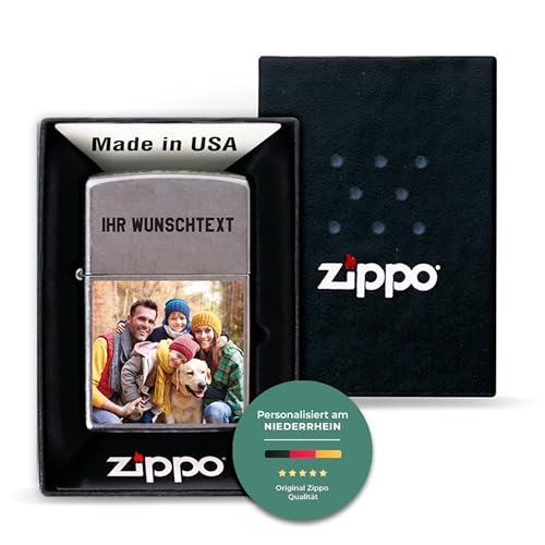 LAUBLUST Compatible with Zippo Benzinfeuerzeug mit Foto für Ihn - Personalisiertes Feuerzeug für...