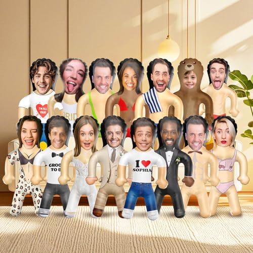 Personalisiert Foto-Ballon Personalisierte Blow Up Puppe mit Gesicht, Individuelle Foto Ballon für...