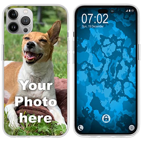 PhoneNatic personalisierte Handyhülle für iPhone 14 Custom Case in Clear zum selbst gestalten mit...