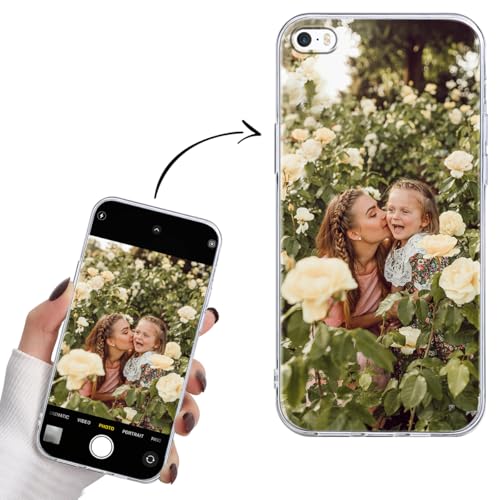 Yoedge Personalisierte Handyhülle für iPhone 16e Hülle Selbst Gestalten mit Eigenem Foto Bild...